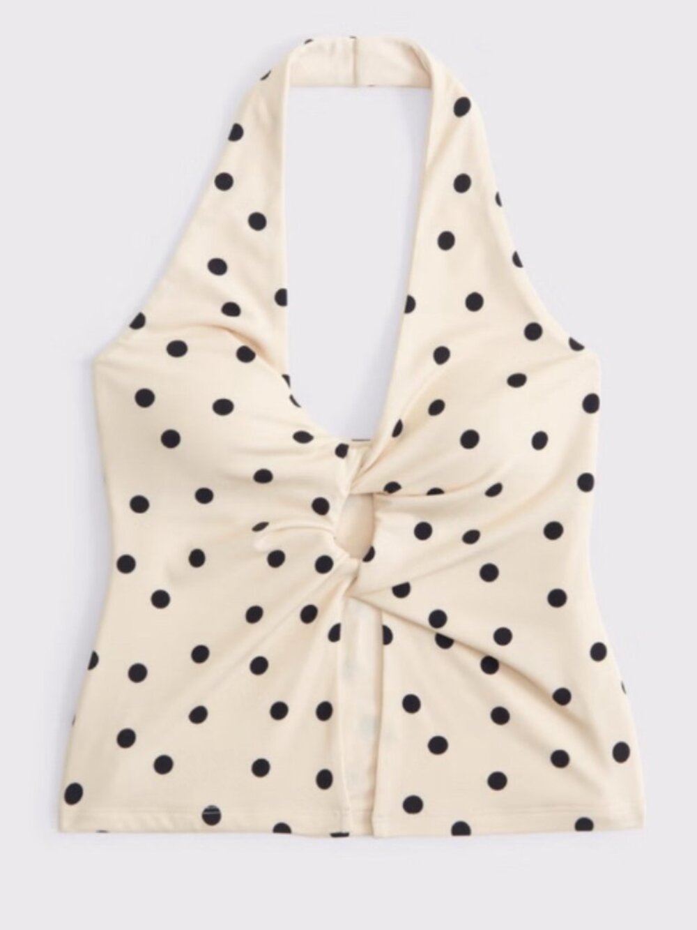 NWT Abercrombie & Fitch Polka Dot Twist Halter Cut Out Top - Size S